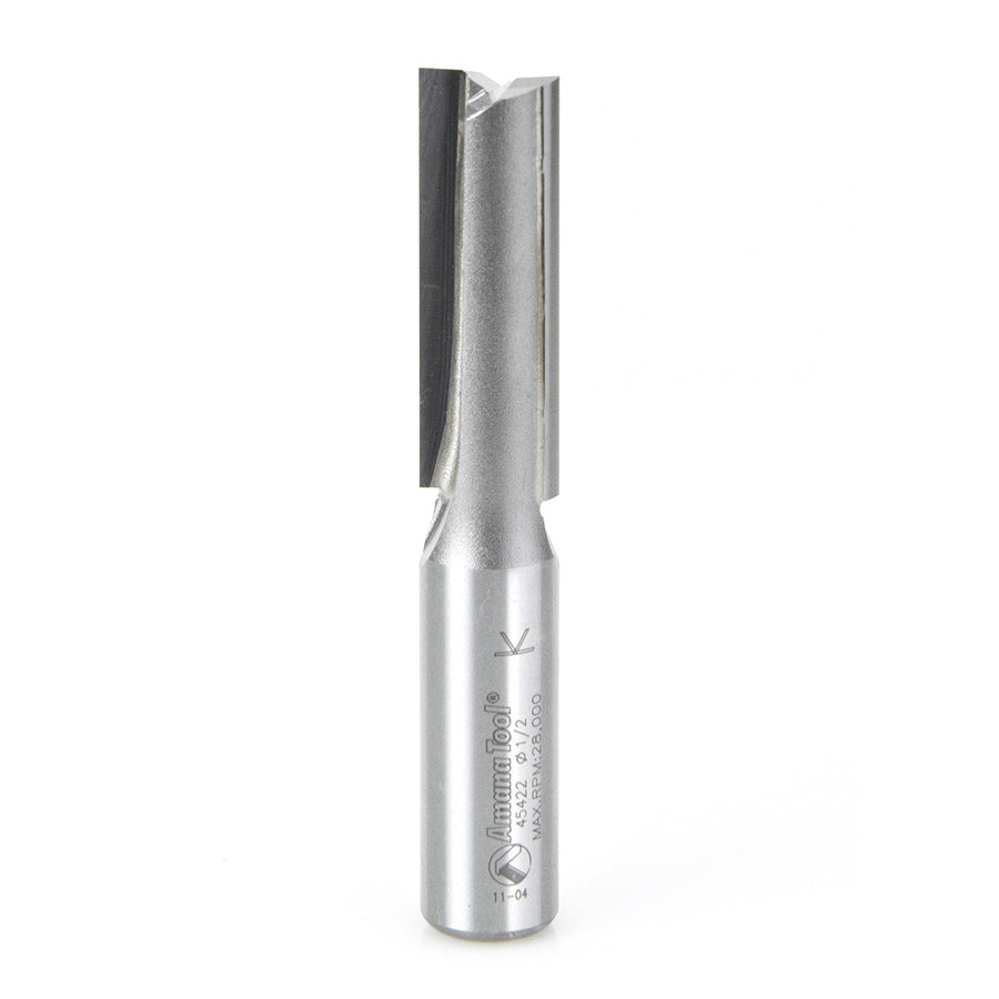 Amana Tool. Carbide Tipped Straight Plunge Router Bit | 2 Flute | 45422
