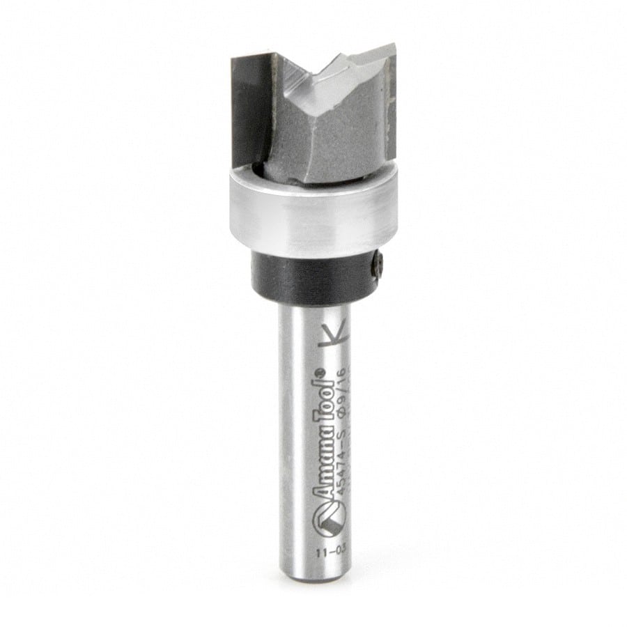 Amana Tool. Dado Clean Out | Various Dia x 1⁄4 x 1⁄4" Shank with Upper BB | 45474-S