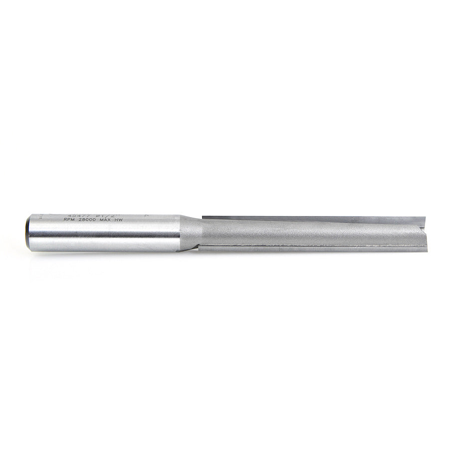Amana Tool. Straight Plunge Router Bit | 2 Flute | 1⁄2 Dia x 3 x 1⁄2" Shank | 45477