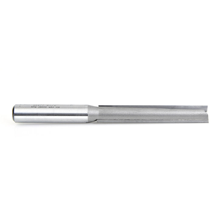 Amana Tool. Straight Plunge Router Bit | 2 Flute | 1⁄2 Dia x 3 x 1⁄2" Shank | 45477