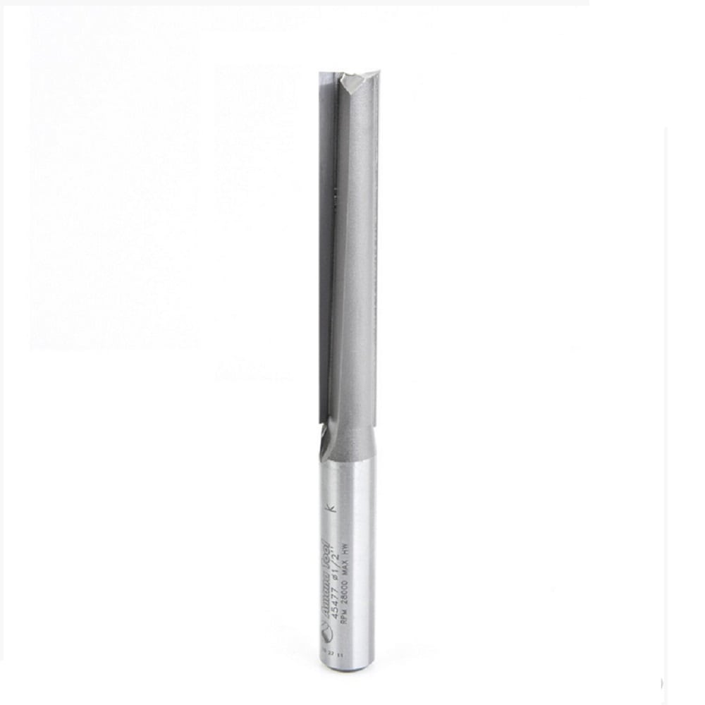 Amana Tool. Straight Plunge Router Bit | 2 Flute | 1⁄2 Dia x 3 x 1⁄2" Shank | 45477