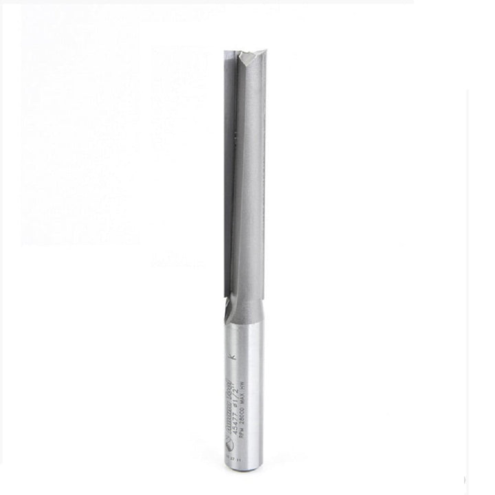 Amana Tool. Straight Plunge Router Bit | 2 Flute | 1⁄2 Dia x 3 x 1⁄2" Shank | 45477
