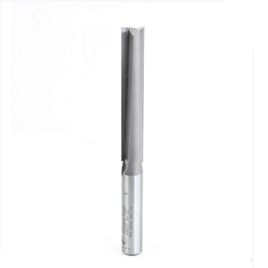 Amana Tool. Straight Plunge Router Bit | 2 Flute | 1⁄2 Dia x 3 x 1⁄2" Shank | 45477