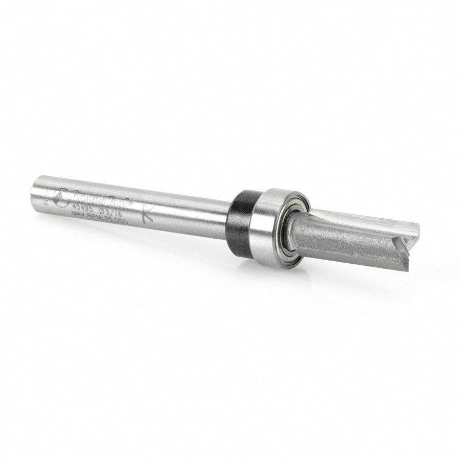 Amana Tool. Flush Trim Plunge Router Bit | 5⁄16 Dia x 3⁄4 x 1⁄4"Shank with Upper BB | 45495