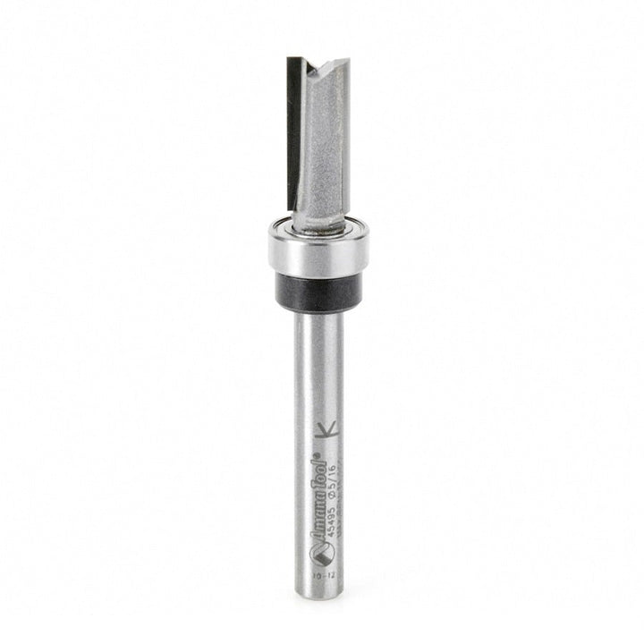 Amana Tool. Flush Trim Plunge Router Bit | 5⁄16 Dia x 3⁄4 x 1⁄4"Shank with Upper BB | 45495