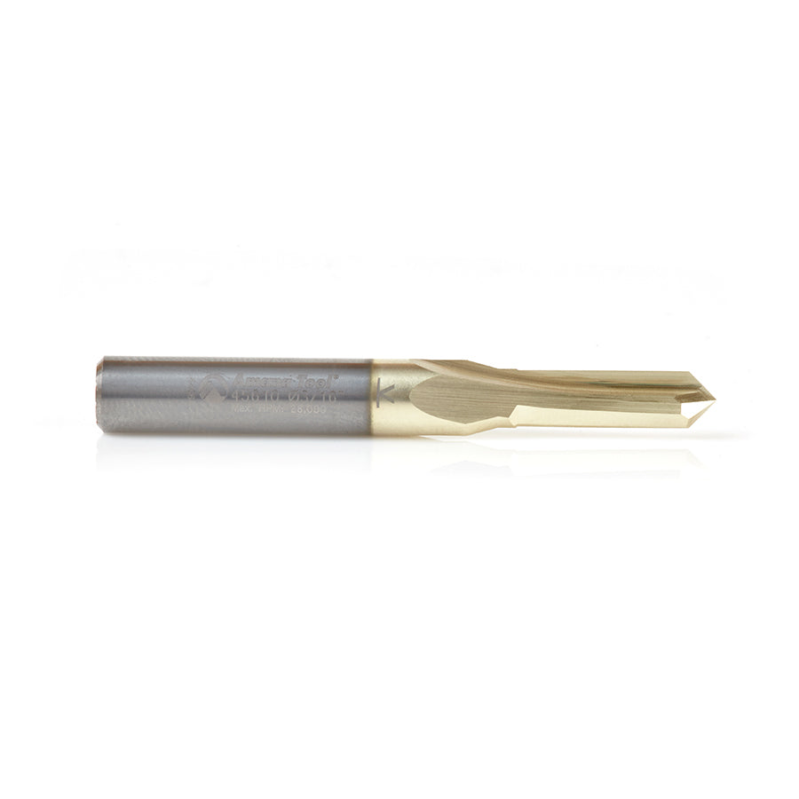 Amana Tool. 90° Engraving CNC Router Bits for V Grooving | 3⁄16 Dia x 5⁄8 x 1⁄4 Shank | 45610
