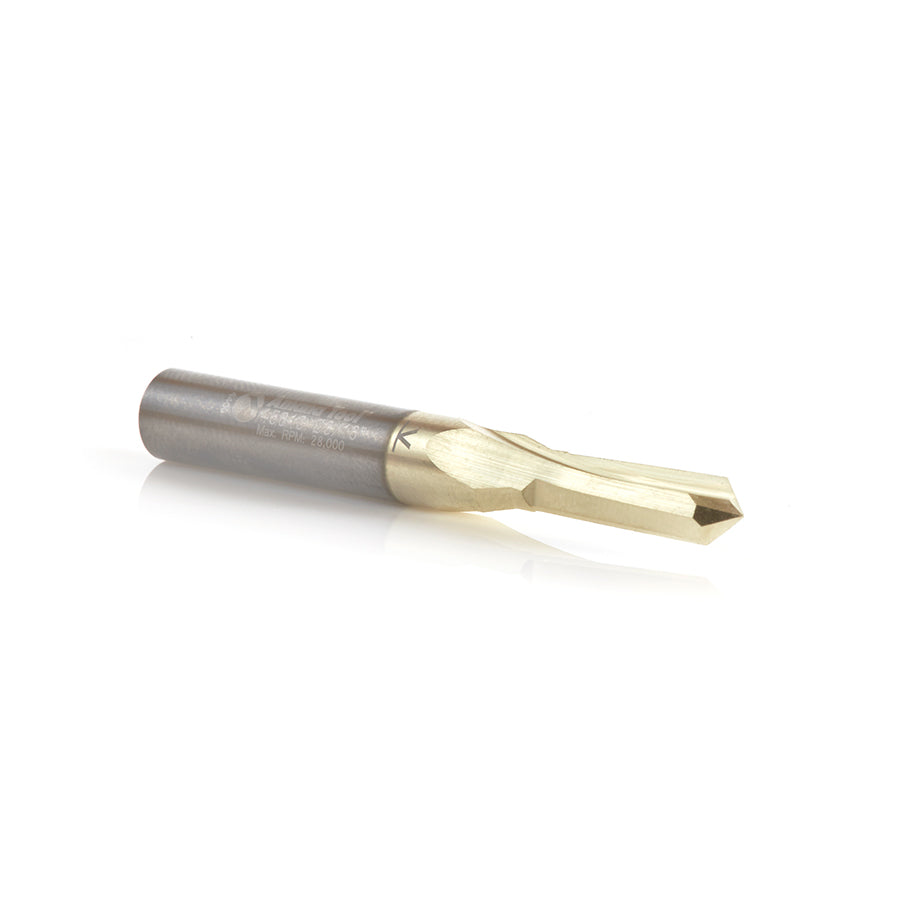 Amana Tool. 90° Engraving CNC Router Bits for V Grooving | 3⁄16 Dia x 5⁄8 x 1⁄4 Shank | 45610