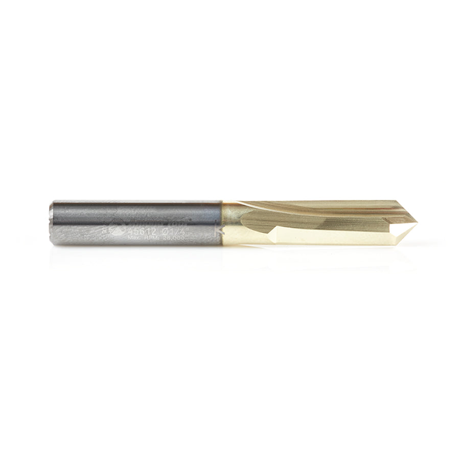 Amana Tool. 90° Engraving CNC Router Bits for V Grooving | 1⁄4 Dia x 3⁄4 x 1⁄4 Shank | 45612