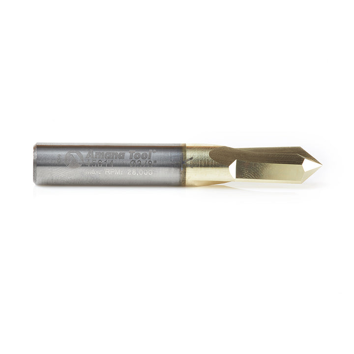 Amana Tool. 90° Engraving CNC Router Bits for V Grooving | 3⁄8 Dia x 3⁄4 x 3⁄8 Shank | 45614