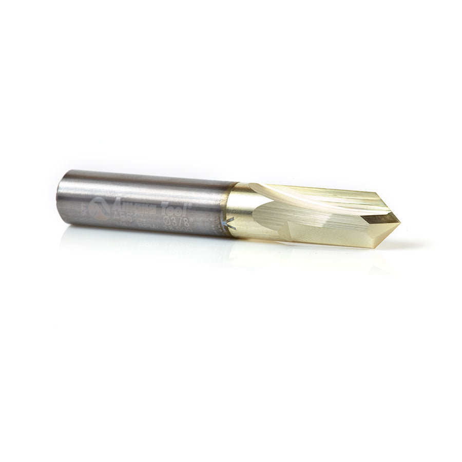 Amana Tool. 90° Engraving CNC Router Bits for V Grooving | 3⁄8 Dia x 3⁄4 x 3⁄8 Shank | 45614