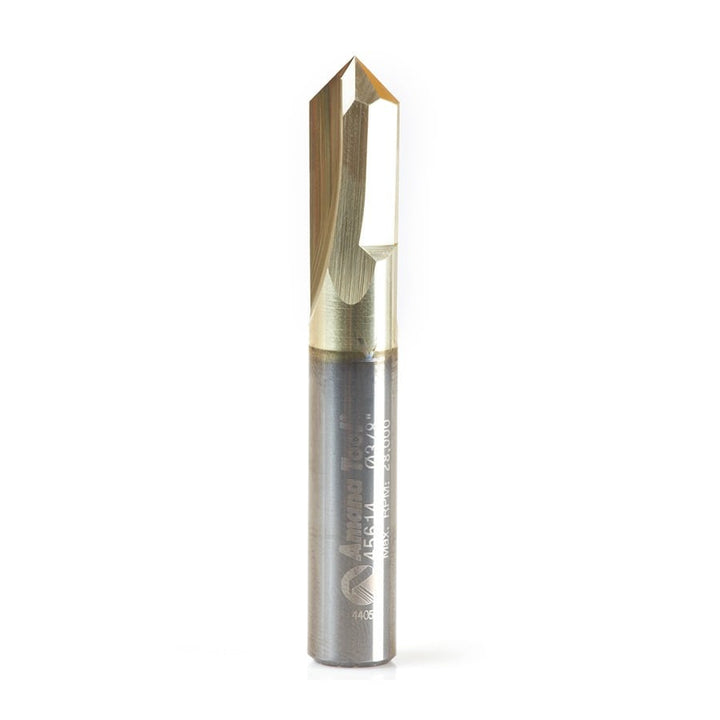 Amana Tool. 90° Engraving CNC Router Bits for V Grooving | 3⁄8 Dia x 3⁄4 x 3⁄8 Shank | 45614