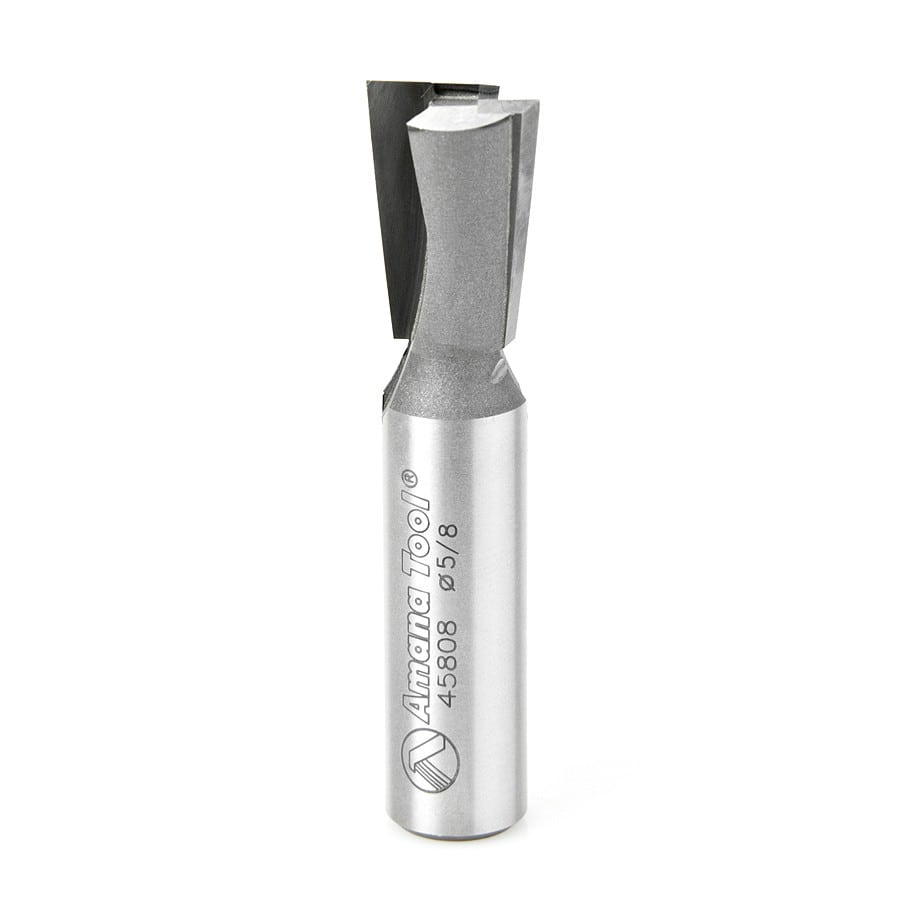 Amana Tool. Dovetail Router Bit | 7°x 5⁄8 Dia x 7⁄8 x 1⁄2" Shank | 45808