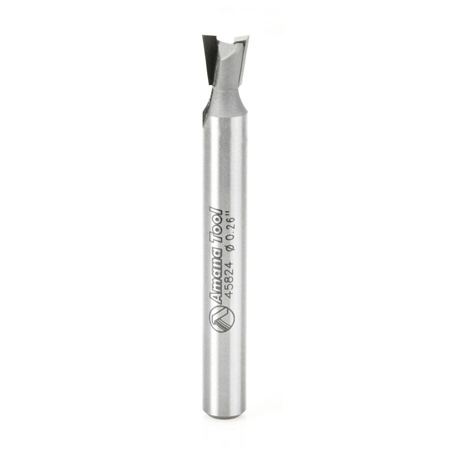 Amana Tool. Dovetail Router Bit | 8°x .260 Dia x .270 x 1⁄4" Shank | 45824