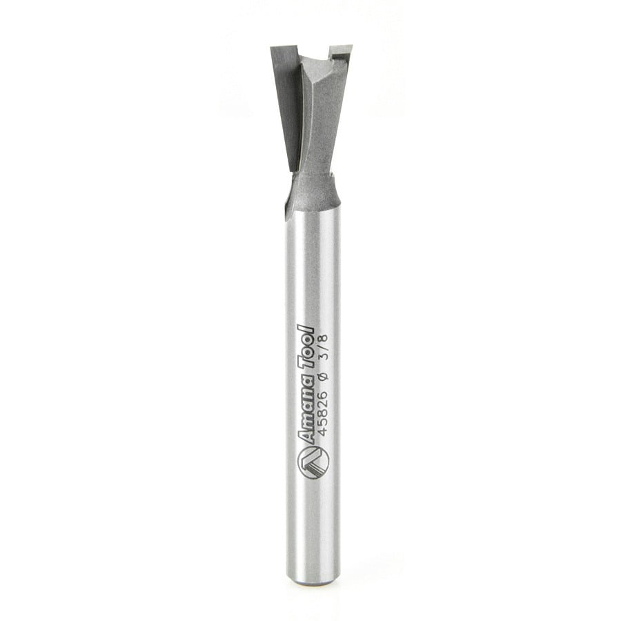 Amana Tool. Dovetail Router Bit | 8°x 3⁄8 Dia x .532 x 1⁄4" Shank | 45826