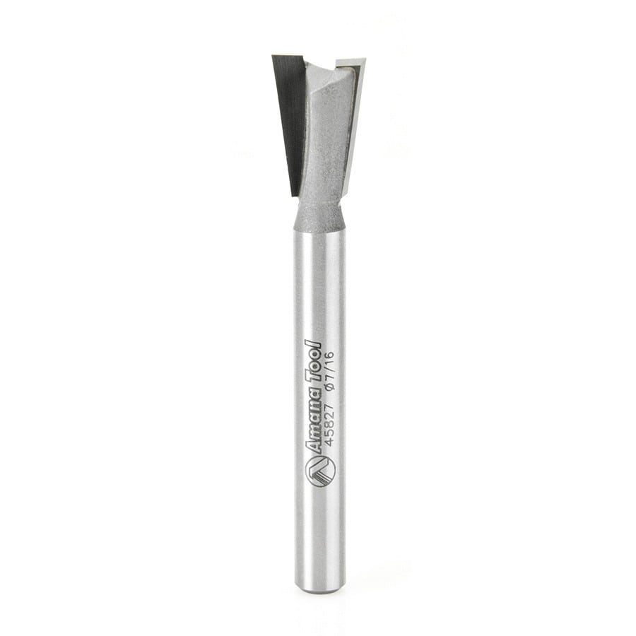 Amana Tool. Dovetail Router Bit | 8°x 7⁄16 Dia x .650 x 1⁄4" Shank | 45827