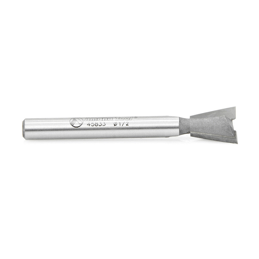 Amana Tool. Dovetail Router Bit | 14°x 1⁄2 Dia x 1⁄2 x 1⁄4" Shank | 45833