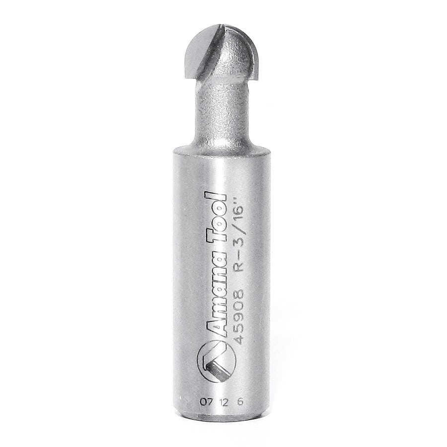 Yonico 13192 Bullnose Beading Router Bit 3/16 "R – Con Cuentas De 3/8" 1/2 "vástago