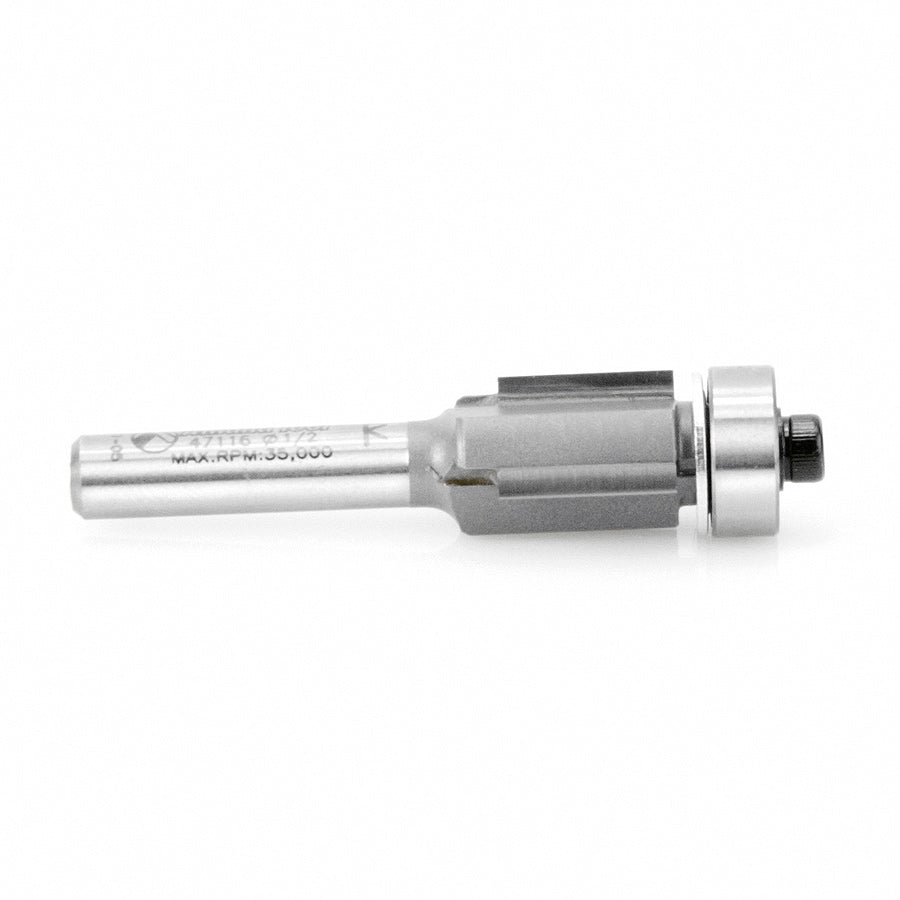Amana Tool. Flush Trim Router Bit | 1⁄2 Dia x 1⁄2 x 1⁄4" Shank | 3 Flute | 47116