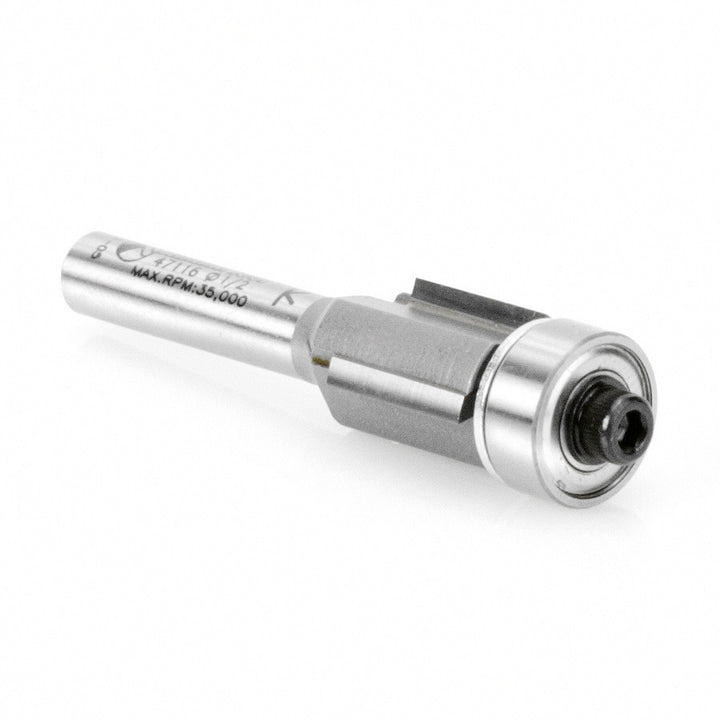 Amana Tool. Flush Trim Router Bit | 1⁄2 Dia x 1⁄2 x 1⁄4" Shank | 3 Flute | 47116