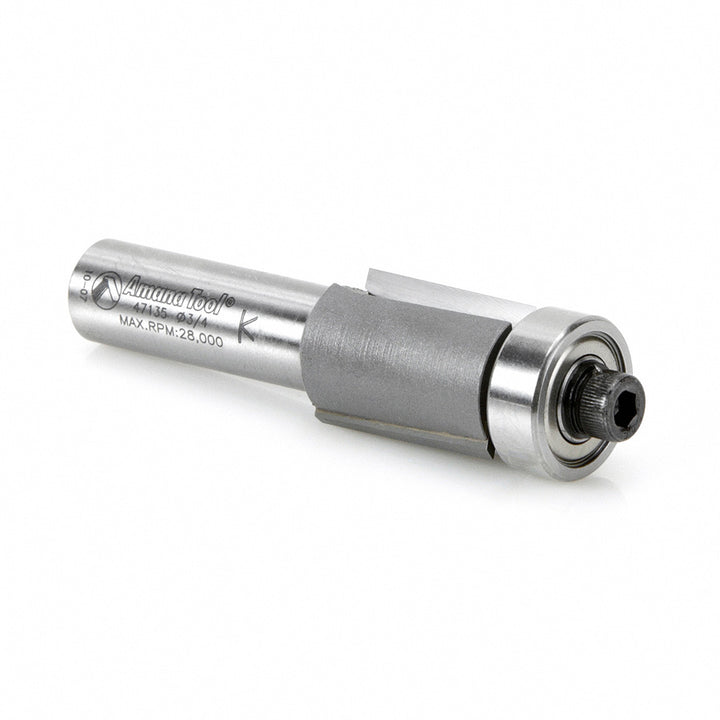 Amana Tool. 3 Degree Shear Router Bit | 3⁄4 Dia x 1 x 1⁄2"Shank | Down-Shear | 47135