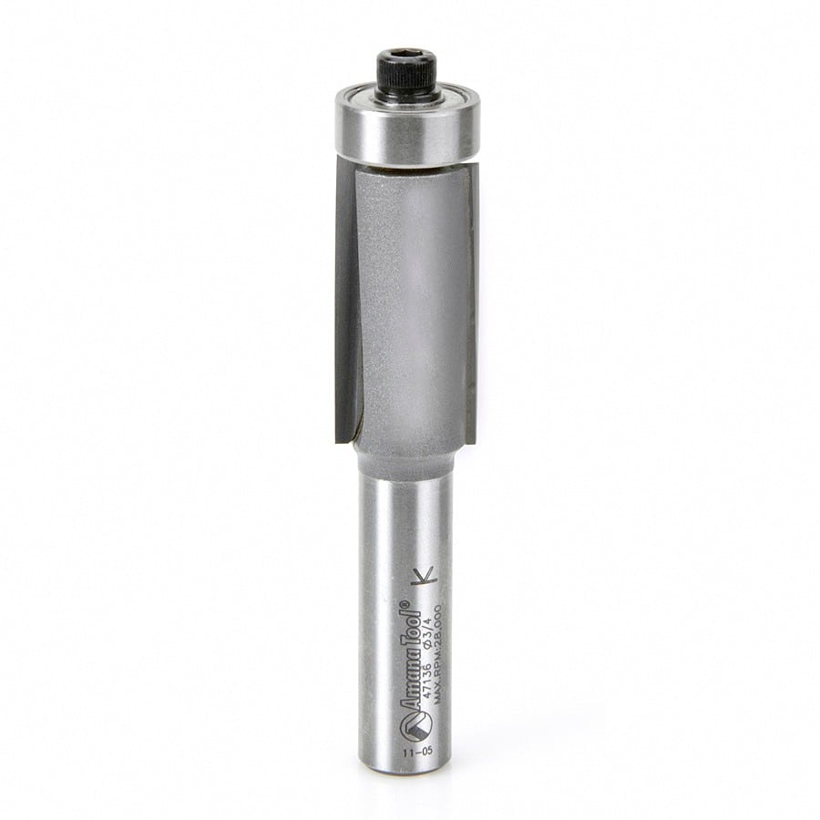 Amana Tool. 3 Degree Shear Router Bit | 3⁄4 Dia x 1 1⁄2 x 1⁄2"Shank | Down-Shear | 47136