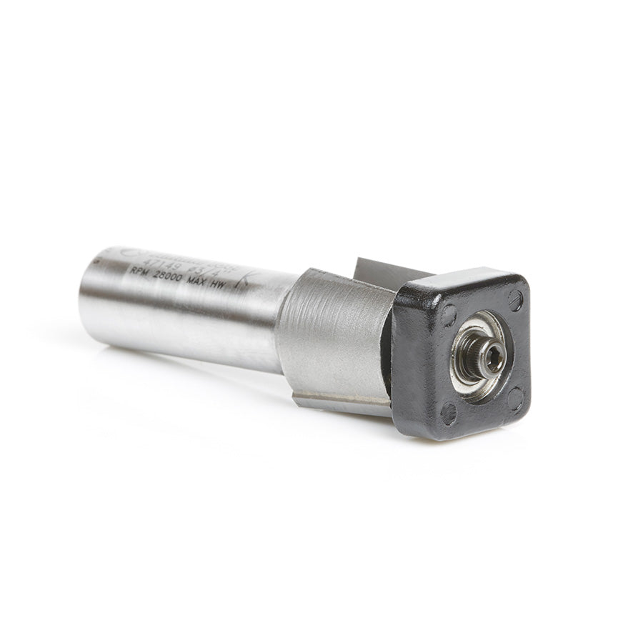 Amana Tool. Laminate Trimmer with Euro Square Bearing Router Bit | 3⁄4 Dia x 5⁄8 x 1⁄2"Shank | 47149