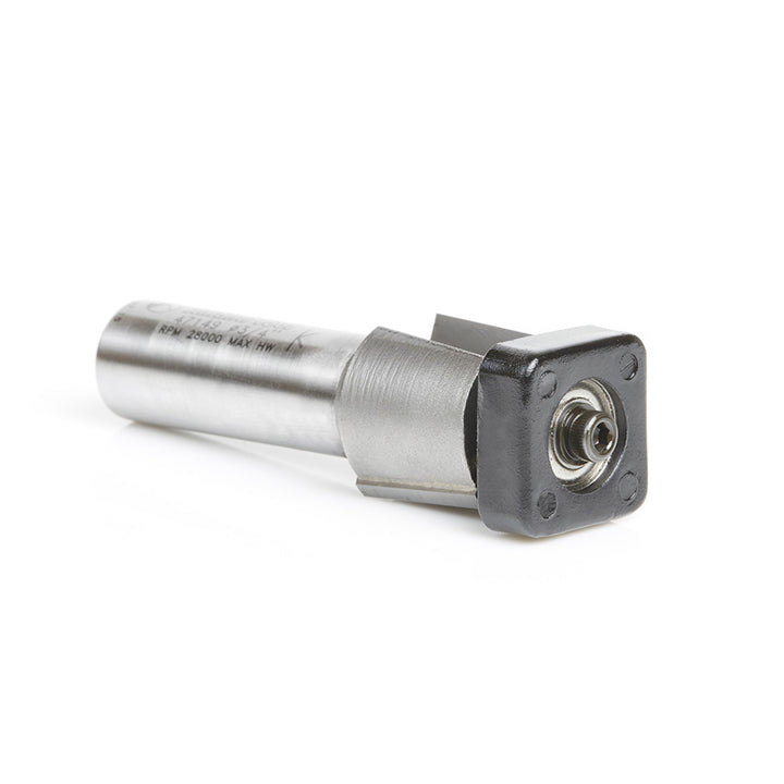 Amana Tool. Laminate Trimmer with Euro Square Bearing Router Bit | 3⁄4 Dia x 5⁄8 x 1⁄2"Shank | 47149