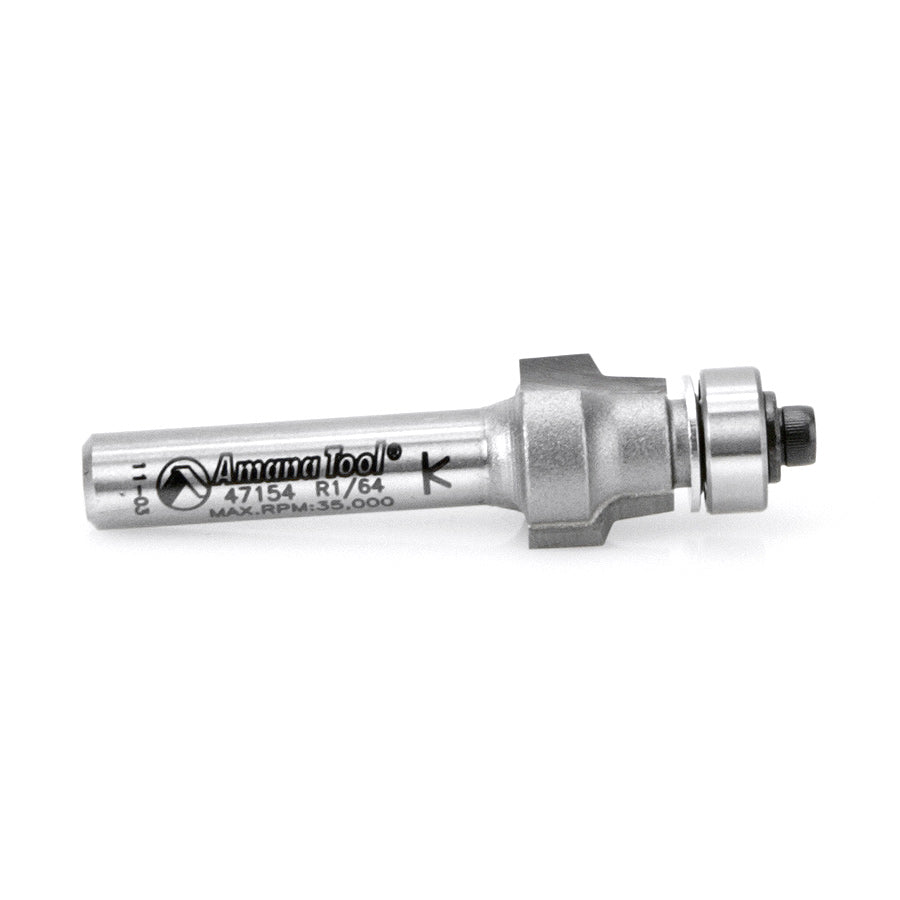 Amana Tool. No-File Router Bit | 1⁄2 Dia x 3⁄8 x 1⁄4" Shank | 47154