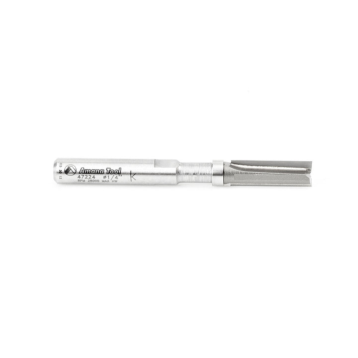 Amana Tool. Flush Trim Plunge Router Bit | 1⁄4 Dia x 3⁄4 x 1⁄4" Shank with Upper BB | 47224