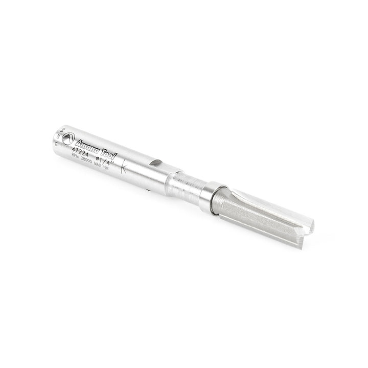 Amana Tool. Flush Trim Plunge Router Bit | 1⁄4 Dia x 3⁄4 x 1⁄4" Shank with Upper BB | 47224