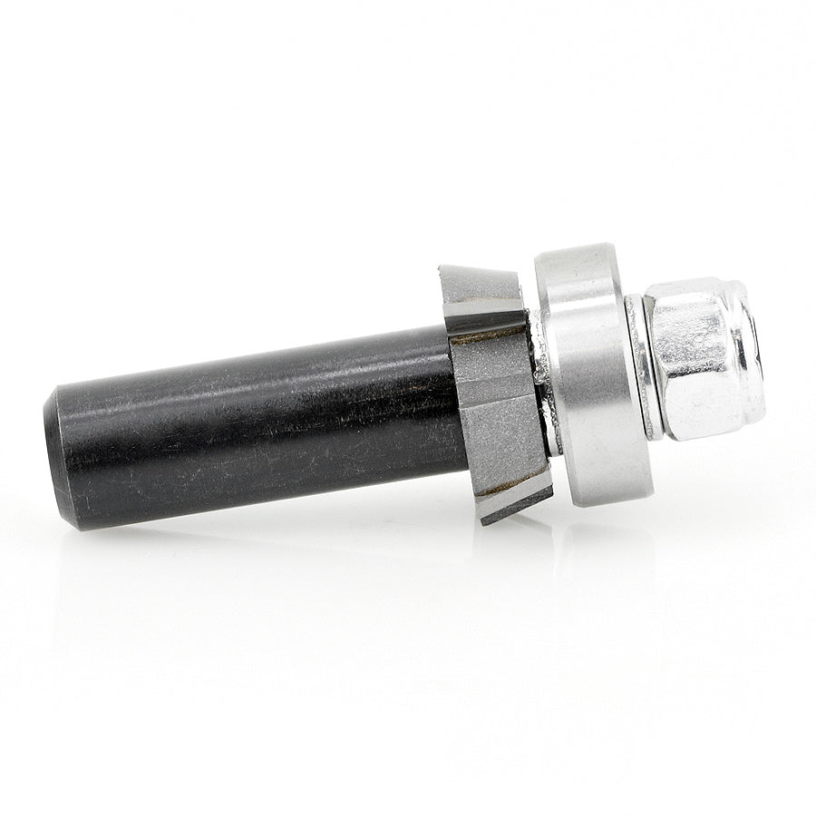 Amana Tool. 4 Wing Single Bevel Trim Cutter Assembly | 15°x 1" Dia x 1⁄4 x 1⁄2 Shank | 47406
