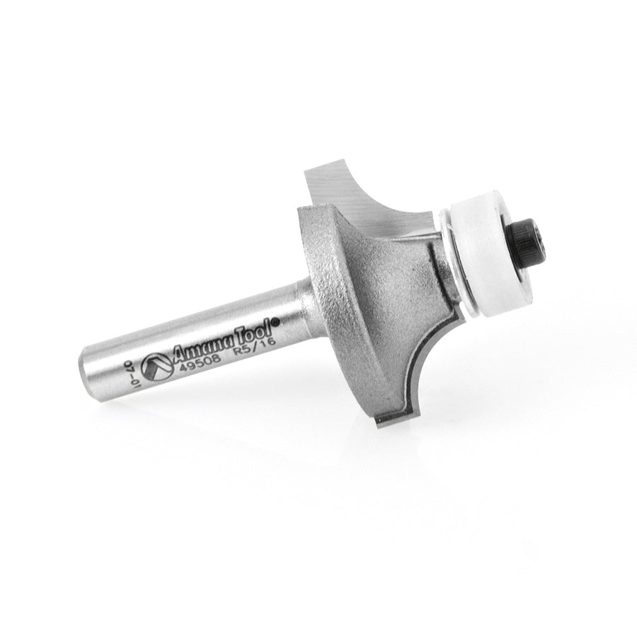 Amana Tool. Corner Rounding Router Bit | 5⁄16 Radius x 1 1⁄8 Dia x 1⁄2 x 1⁄4"Shank | 49508