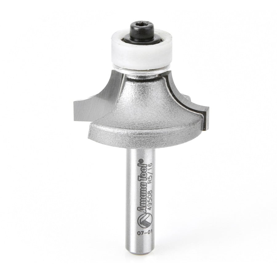 Amana Tool. Corner Rounding Router Bit | 5⁄16 Radius x 1 1⁄8 Dia x 1⁄2 x 1⁄4"Shank | 49508