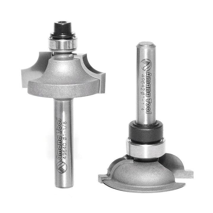 Amana Tool. Bead Stile & Rail Router Bit | 2 Piece 1⁄4 Radius Set | 49643
