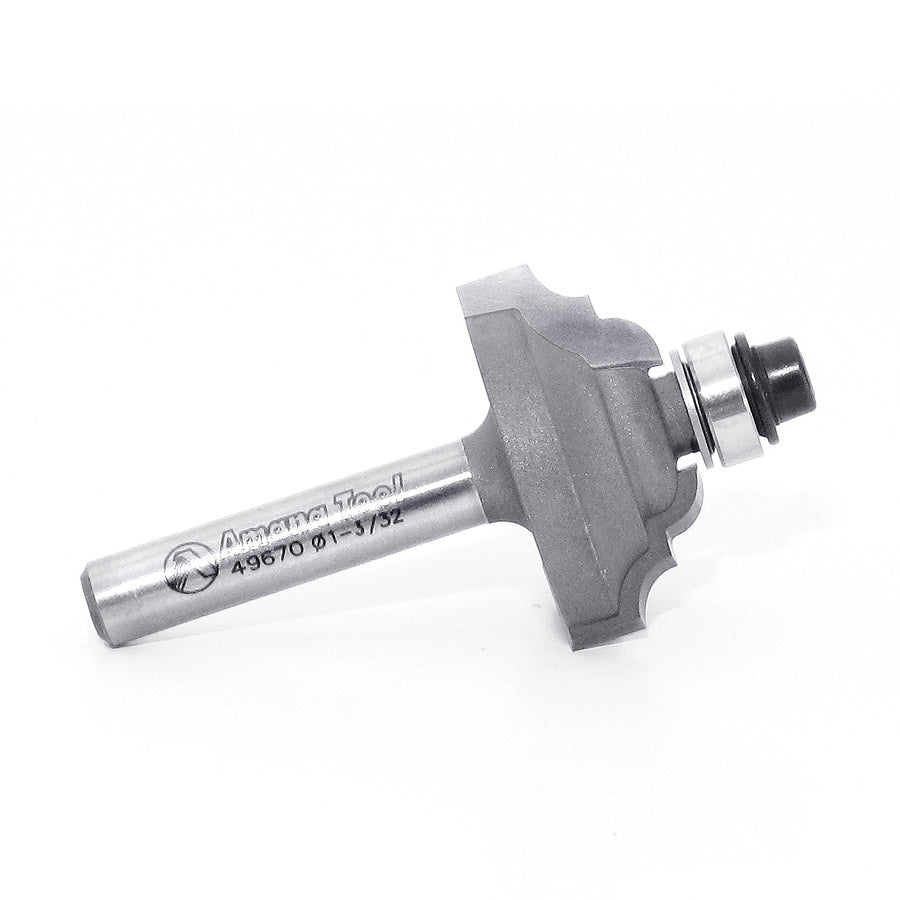 Amana Tool. Classical Stile Router Bit | 9⁄64 Radius x 1 3⁄32 Dia x 1⁄2 x 1⁄4" Shank | 49670