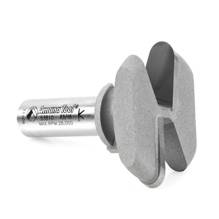 Amana Tool. Finger Grip Router Bit | 3⁄32 x 3⁄16 Radius x 1 3⁄4 Dia x 13⁄16 x 1⁄2" Shank | 53810
