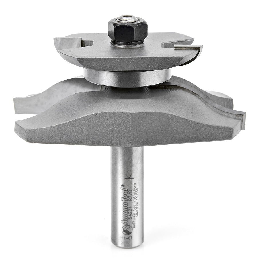 Amana Tool. Ogee Raised Panel Router Bit | 7⁄8 Radius x 3 3⁄8 Dia x 1 1⁄16 x 1⁄2" Shank | 54221