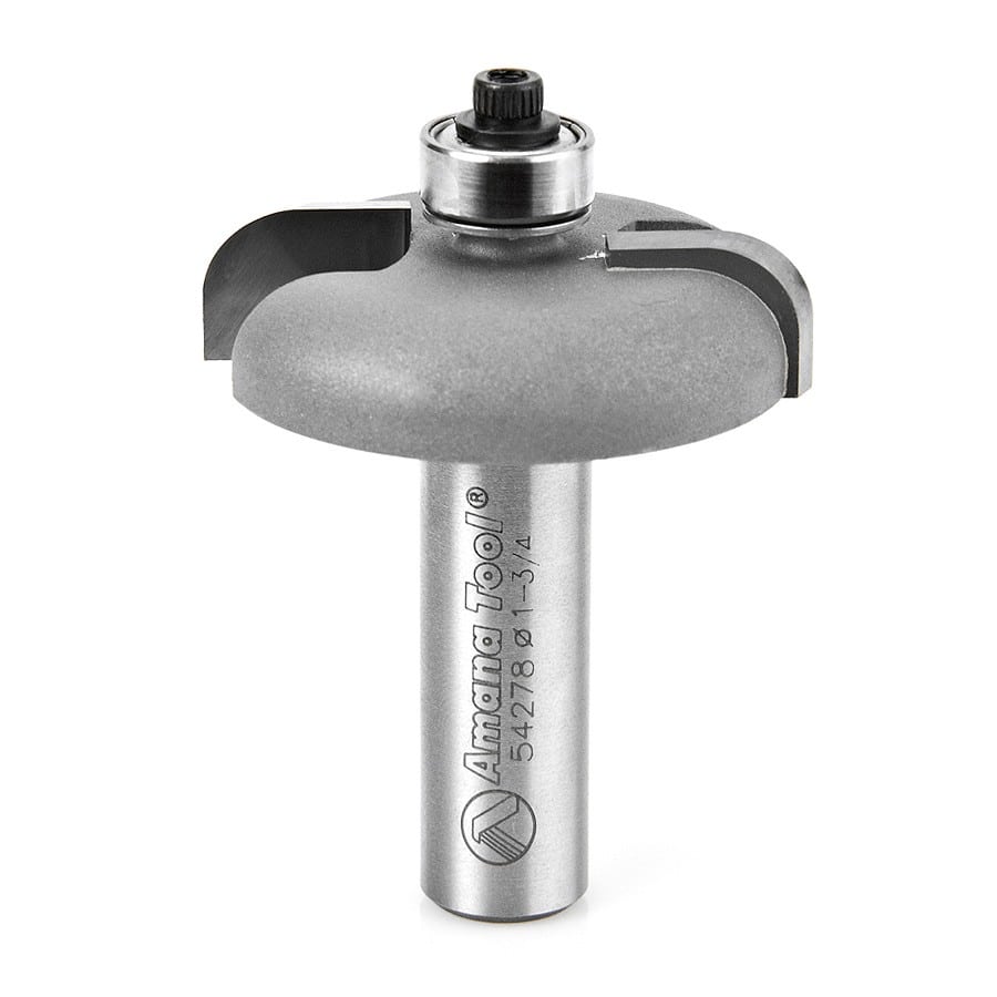 Amana Tool. Raised Panel Back Cutter Router Bit | 1⁄4 Radius x 1 3⁄4 Dia x 7⁄16 x 1⁄2" Shank | 54278