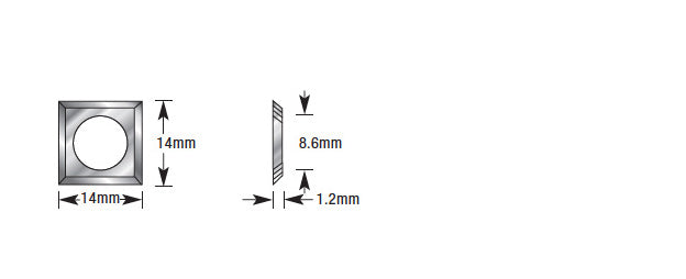 Amana Tool. CNC Insert Knives | 14 x 14 x 1.2mm | RCK-71