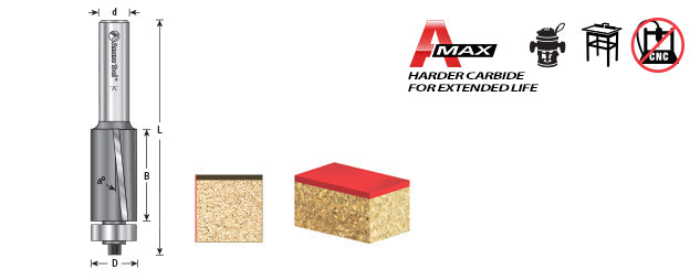 Amana Tool. 3 Degree Shear Router Bit | 3⁄4 Dia x 1 x 1⁄2"Shank | Down-Shear | 47135