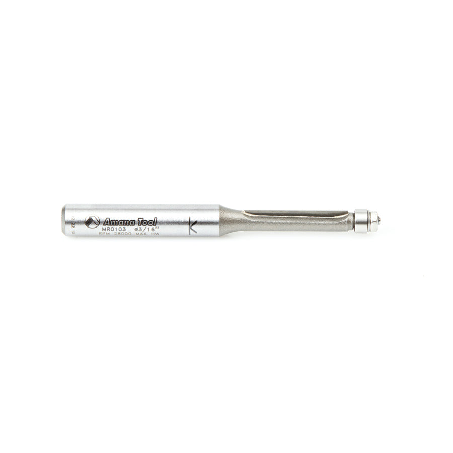 Amana Tool. Miniature Flush Trim Router Bit | 3⁄16 Dia x 3⁄4 x 1⁄4" Shank | MR0103