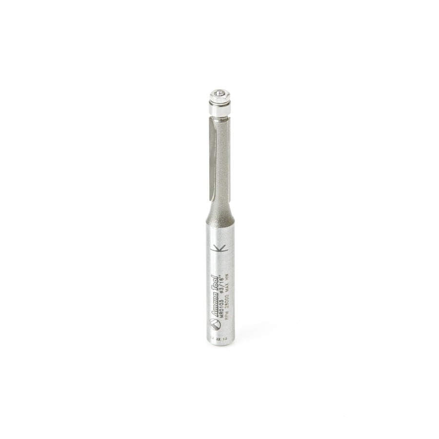 Amana Tool. Miniature Flush Trim Router Bit | 3⁄16 Dia x 3⁄4 x 1⁄4" Shank | MR0103
