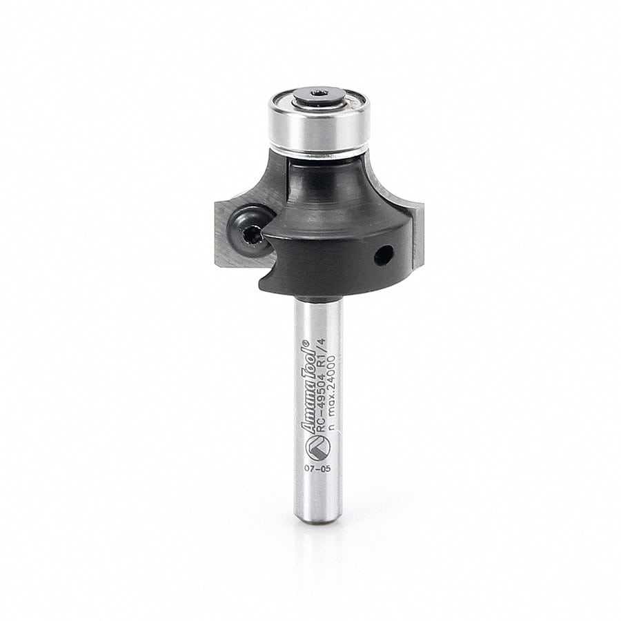 Amana Tool. Corner Rounding Router Bit | 1⁄4 Radius x 1 Dia x 1⁄2 x 1⁄4"Shank | RC-49504