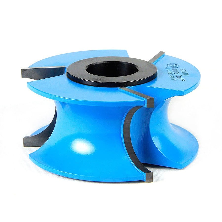 Amana Tool. Carbide Tipped 3 Wing Bullnose 5⁄8 Radius x 1 1⁄4 Bead Radius x 3 9⁄16 Dia x 1 5⁄8 x 1 & 1 1⁄4 Bore Shaper Cutter | SC570