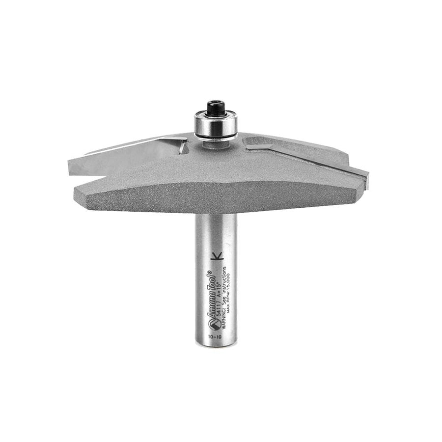 Amana Tool. Traditional Raised Panel Router Bit | 15°x 1 7⁄16 Angle x 3 3⁄8 Dia x 1⁄2 x 1⁄2" Shank | 54117