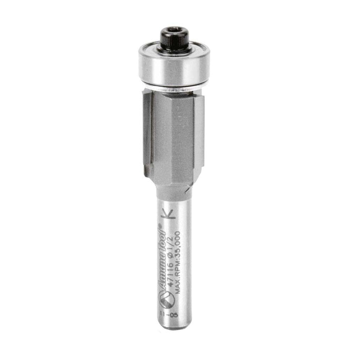 Amana Tool. Flush Trim Router Bit | 1⁄2 Dia x 1⁄2 x 1⁄4" Shank | 3 Flute | 47116