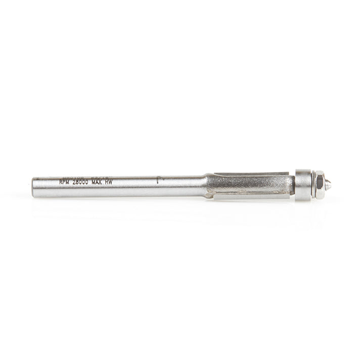 Amana Tool. Miniature Flush Trim Router Bit | 3⁄16 Dia x 7⁄16 x 1⁄8" Shank | MR0105