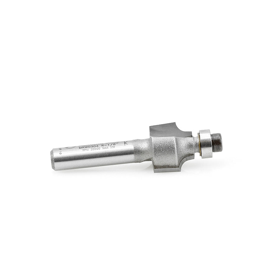 Amana Tool. Miniature Corner Rounding Router Bit | 1⁄8 Radius x 9⁄16 Dia x 7⁄16 x 1⁄4" Shank | MRW0304