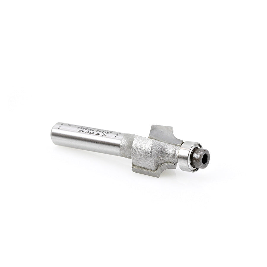 Amana Tool. Miniature Corner Rounding Router Bit | 1⁄8 Radius x 9⁄16 Dia x 7⁄16 x 1⁄4" Shank | MRW0304