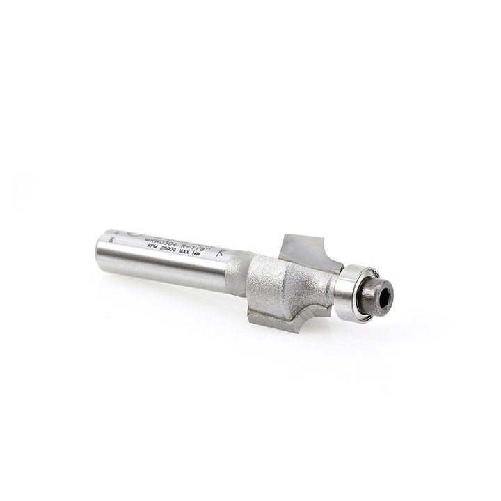 Amana Tool. Miniature Corner Rounding Router Bit | 1⁄8 Radius x 9⁄16 Dia x 7⁄16 x 1⁄4" Shank | MRW0304